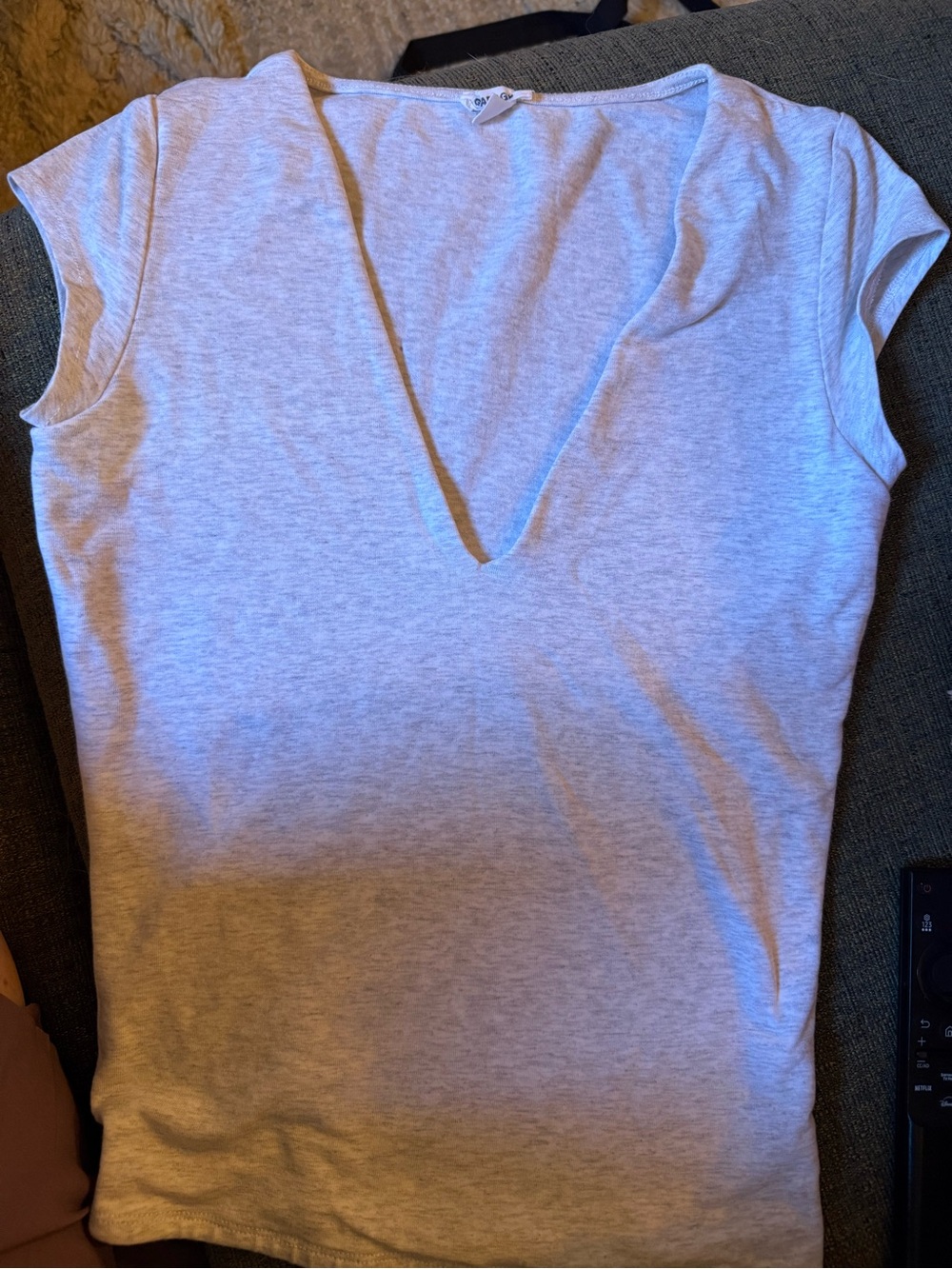 Garage Light Gray V-Neck Tank Top